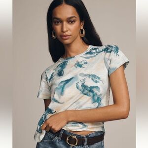 Anthropologie Pilcro Bennie slim cotton-slub tee XXS